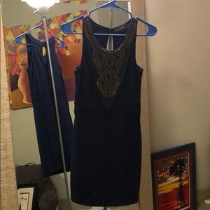 Blue dress with beading